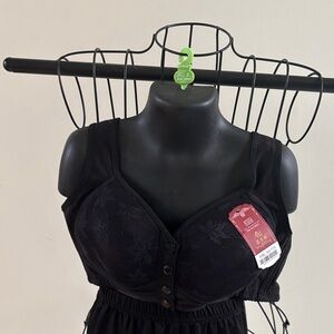 Elegant Black Floral Women's Bra